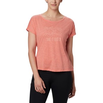 Columbia T-Shirt Dames, High Dune Short Sleeve Rood, 15AIZOYQM